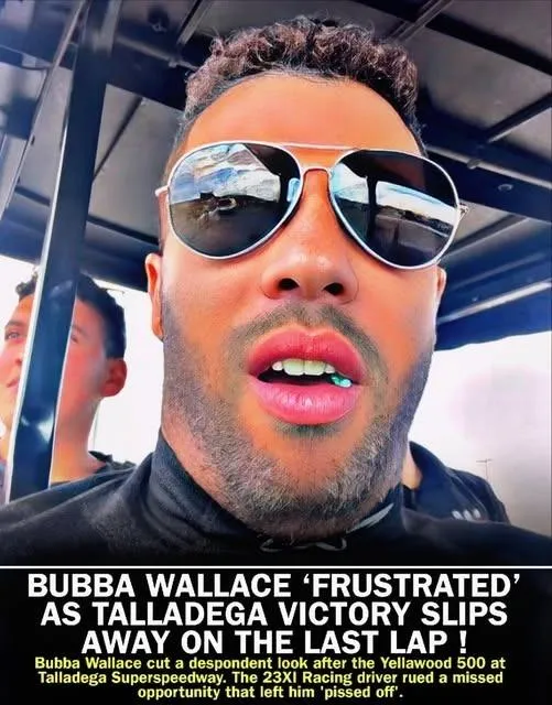Cover Image for Bubba Wallace was “frustrated” as his Talladega victory slipped away on the final lap — but what’s the real reason behind his anger? Could it be connected to that person? 👇👇