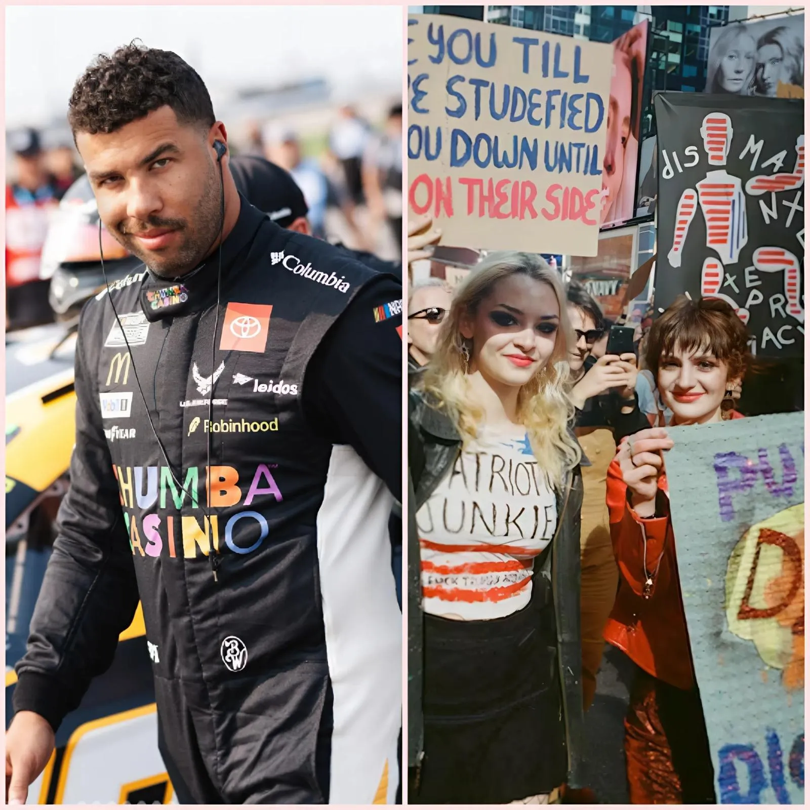 Cover Image for 1 HOUR AGO: “I’ve stayed quiet long enough.” Bubba Wallace has officially spoken out amid the widespread “No Kings Day” protests. Just 12 words, but Bubba Wallace has set every locker room, every pit wall, every NASCAR forum on fire.
