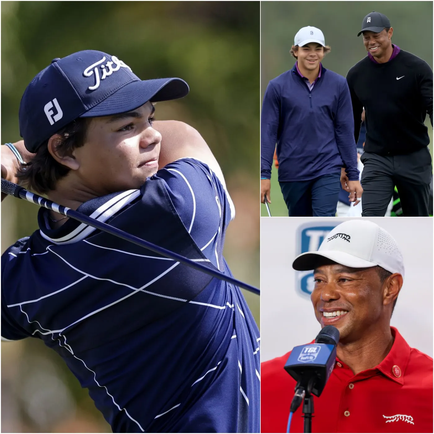 Cover Image for Tiger Woods’ son Charlie Woods SET A UNIQUE RECORD that left the golf world STANDING. Tiger Woods talked about the legend’s victory that exceeded all expectations with 10 words that no one could believe. 👇