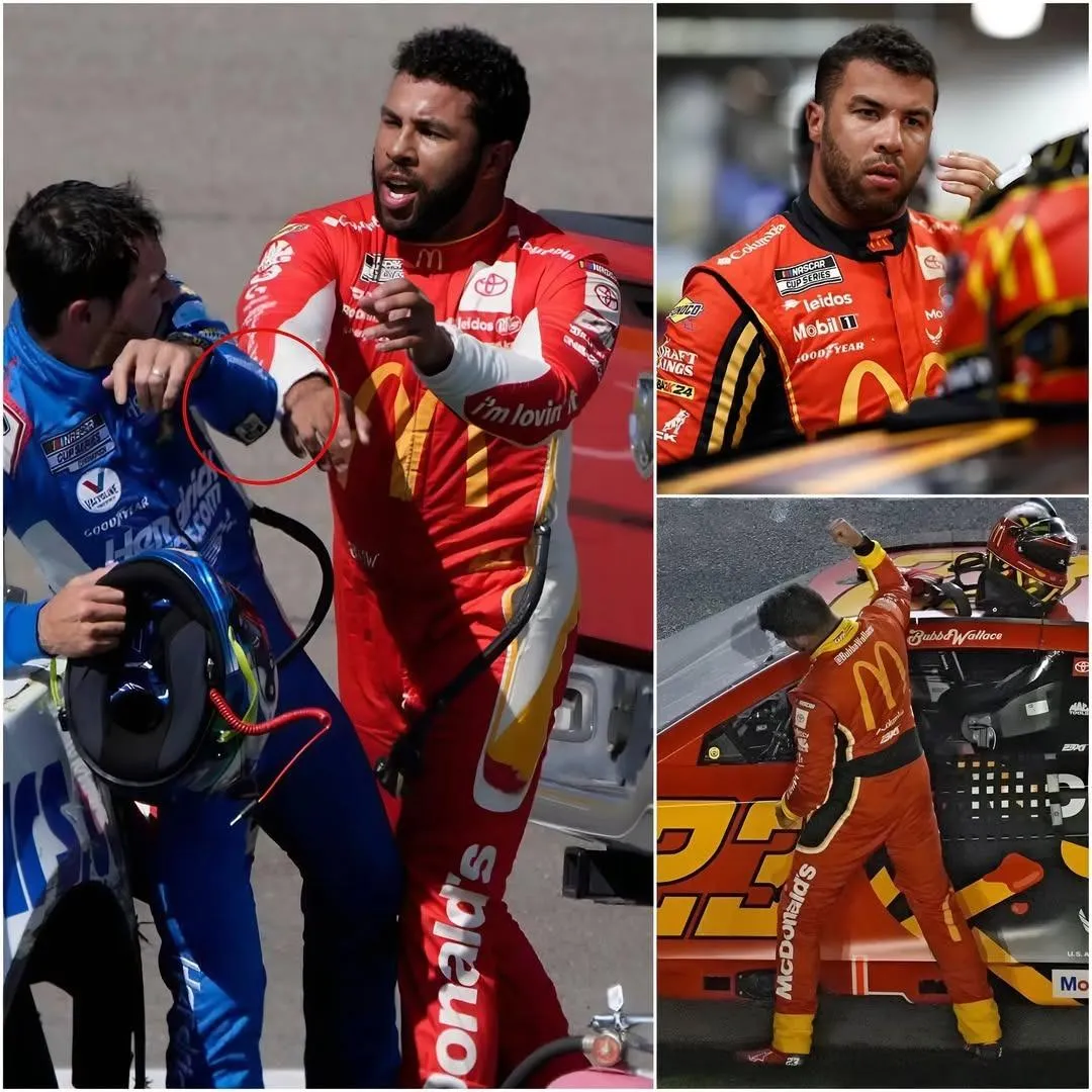Cover Image for 🚨 TALLADEGA BREAKUP: “I COULD BLOW EVERYTHING UP, BUT LARSON STOLE IT ALL!” Bubba Wallace cried in an interview, revealing his inner pain after a devastating final-lap crash. He was so close to winning — then Larson rocketed to the finish, turning his dream into a nightmare. Fans were furious, boycotts were called, and now an internal investigation is revealing a dark truth that has the racing world holding its breath! 🔥👇